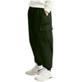 thumbnail image 1 of Dezsed Boys Girls Cargo Pants Jogger Elastic Waist Sweatpants with Pockets Uniform Pants Clothes for Teen Girls 5-6 Years Green, 1 of 8
