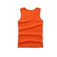 thumbnail image 1 of Dezsed Boys Undershirt Tank Top Kids Undershirts Soft Undershirt for Boys and Girls Cotton Summer Sleeveless Vests 11-12 Years Clearance Orange, 1 of 6