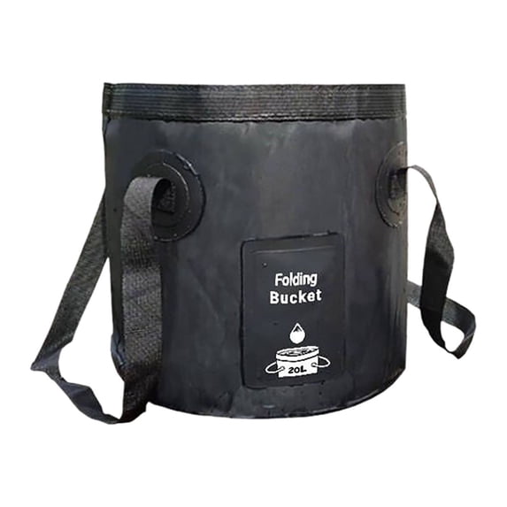 Dezsed Buckets Collapsible Bucket, Lightweight Collapsible Water Container, Portable Collapsible Bucket For Fishing, Camping, Hiking, Backpacking, Outdoor Survival, Car Wash Black