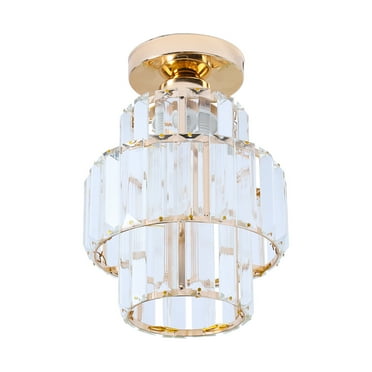 Dezsed Ceiling Fan Clearance Mini Chandelier Crystal Ceiling Light Semi Mount Ceiling Lighting Fixture Modern Crystal Ceiling Lamp Gold