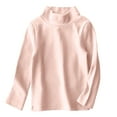 thumbnail image 1 of Dezsed Children Unisex Cotton Shirts Kids Solid Color School Uniform Long Sleeve Turtleneck Pullover Tops Unisex Spring Clothes 3-4 Years Pink, 1 of 6