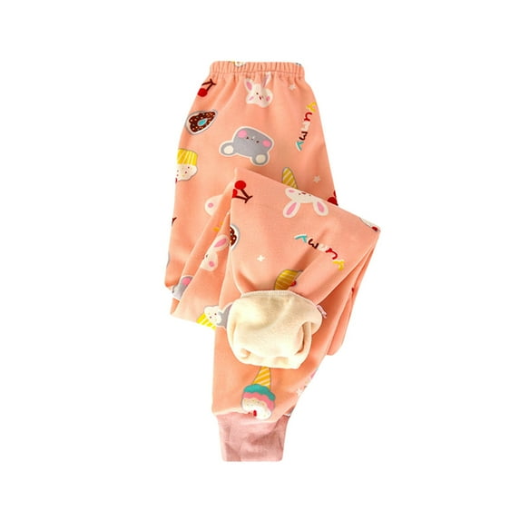 Dezsed Children Winter Leggings Fleece Lined Pants Winter Boys And Girls Adding Velvet And Thickening Warm Pants And Casual Pants for 11-13 Years Pink