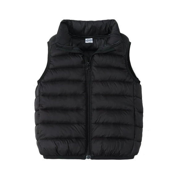 Dezsed Children Winter Outerwear Jackets Coats Clearance Toddler Baby Boys Girls Cute Solid Color Windproof Padded Clothes Jacket Hoodless Coat Black 2 Years