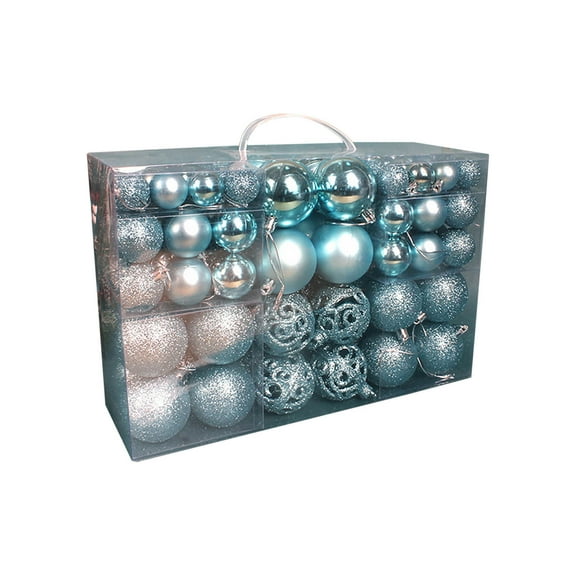 Dezsed Christmas Decorations 100PCS Of Christmas Ball Ornaments Shatterproof Christmas Decorations Christmas Tree Wedding Party Decorations Ball, 3-6cm Light Blue