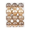 thumbnail image 1 of Dezsed Christmas Decorations 24PCS Christmas Tree Ornament Pendant Party Supplies Tree Hanging Plastic Ball 4cm/1.57in Beige, 1 of 4