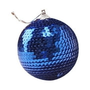 Dezsed Christmas Decorations Decorative Balls Clearance Christmas Rhinestone Glitter Baubles Ball Xmas Tree Ornament Decoration 8CM Home Decor Blue
