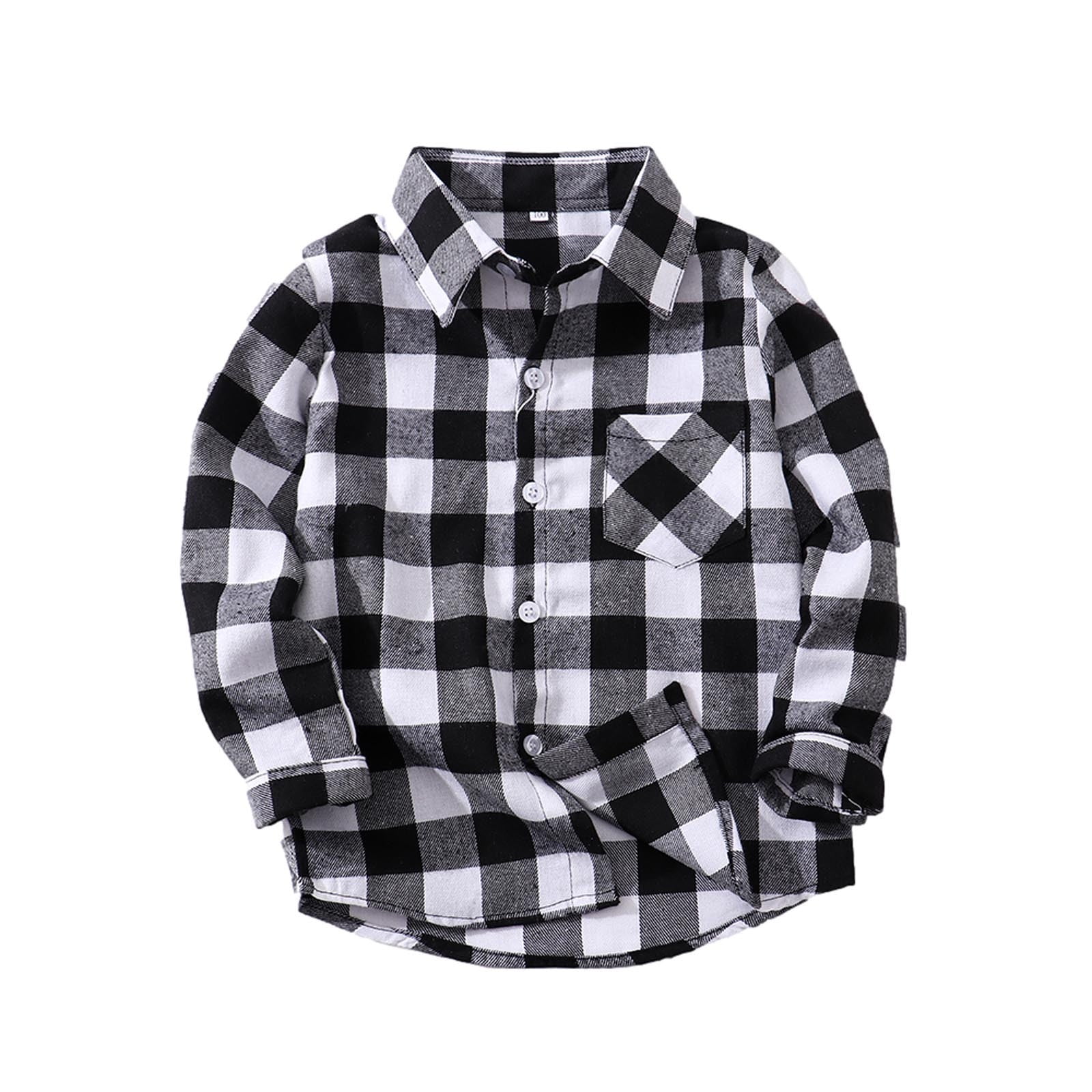 Dezsed Fall Kids Little Boys Girls Baby Long Sleeve Button Down Red ...