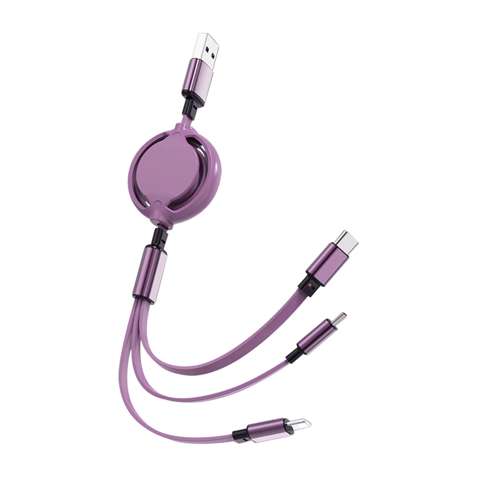 Dezsed Five Gear Retractable 3 In 1 USB Cable Data Line Universal