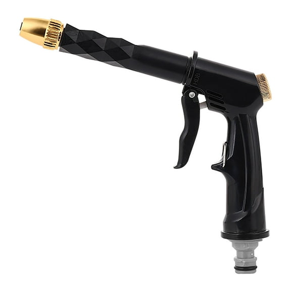 Dezsed Garden Hose Nozzle, Heavy Duty Metal Spray Nozzle High Pressure Water Nozzle for Watering Garden, Washing Cars-Black