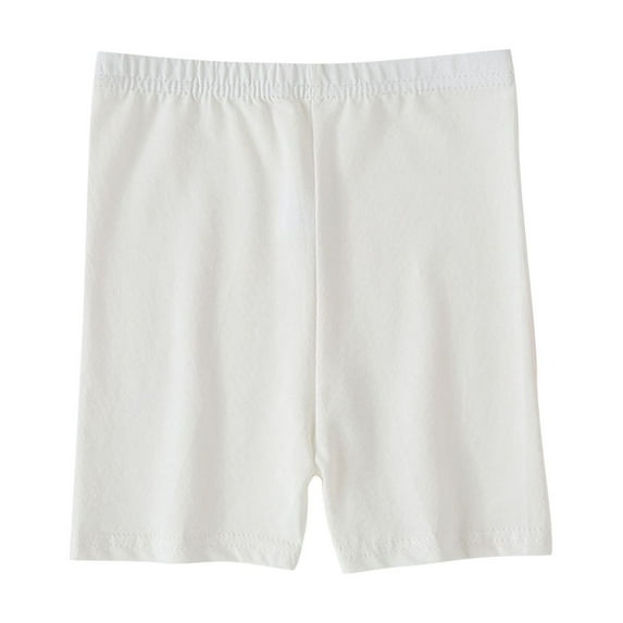 Dezsed Girls Bike Shorts Cartwheel Shorts for Girls Toddler Under Dress Dance Short Kids High Waisted Leggings Shorts 2-3 Years White
