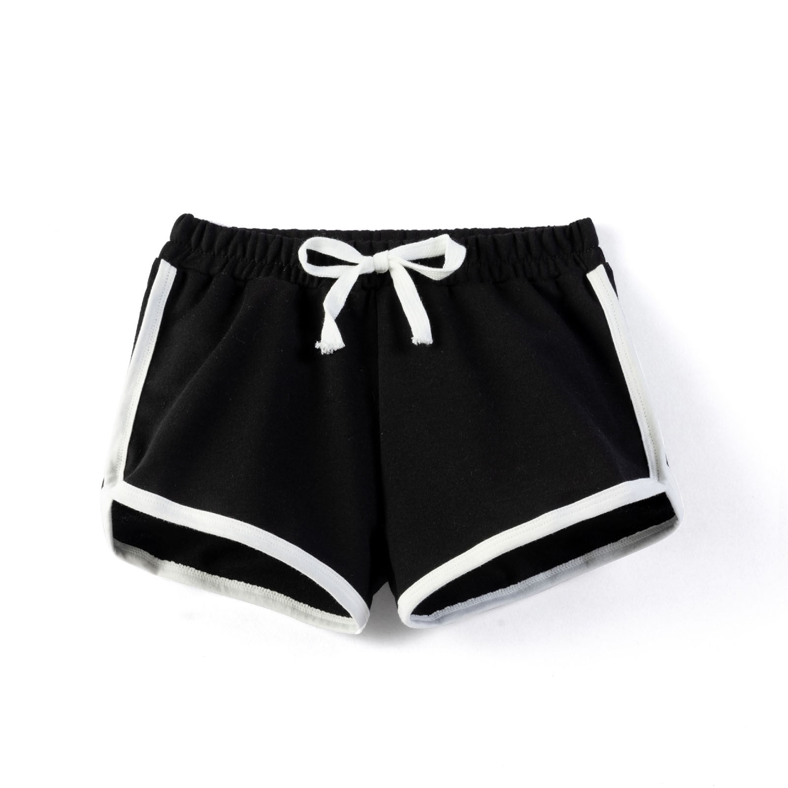 Dezsed Girls Cotton Athletic Shorts Boys Active Running Shorts Toddler Summer Shorts Yoga Shorts Children's Pants 6-7 Years Black