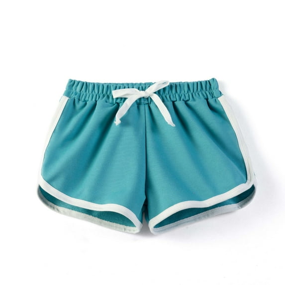 Dezsed Girls Cotton Athletic Shorts Boys Active Running Shorts Toddler Summer Shorts Yoga Shorts Children's Pants 6-7 Years Mint Green