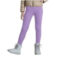 thumbnail image 1 of Dezsed Girls Leggings Cotton Tights for Toddler Kids Stretchy Soft Yoga Pants Full Length Pull On Fall Winter 9-10 Years Purple, 1 of 9