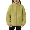 thumbnail image 1 of Dezsed Girls Sherpa Fleece Jackets Full Zip Outerwear Unisex Winter Warm Long Sleeve Solid Lightweight Casual Jackets 13-14 Years Mint Green, 1 of 5