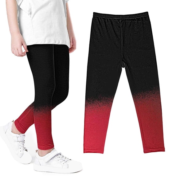 Dezsed Girls Soft Comfortable Leggings Dance Yoga Pants Toddler Stretchy Tights Pants for Kids Pull on Multipack for 3-4 Years Red