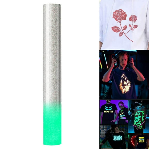 Christmas Gifts Clearance! Dezsed Glitter Luminous Lettering Film Heat Transfer Vinyl Iron On DIY Color Clothing Iron Film Paper Heat Transfer Film on Clearance A