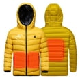 thumbnail image 1 of Dezsed Heated Jackets for Children Clearance USB Intelligent Constant Temperature Heated Windproof Plus Size Coat For Children Winter 3 Heated Jacket Coat Yellow 12-13 Years, 1 of 9