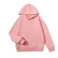 thumbnail image 1 of Dezsed Hoodies for Boys Girls Solid Casual Sports Long Sleeved Hooded Sweatshirt Kid's Fashion Hoodies & Sweatshirts 3-4 Years Pink, 1 of 4