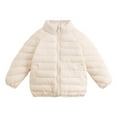 thumbnail image 1 of Dezsed Kids Boys Girls Puffer Full Zip Outerwear Coats Long Sleeve Solid Lightweight Winter Padded Jackets 11-12 Years White, 1 of 5