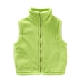 thumbnail image 1 of Dezsed Kids Boys Girls Sherpa Full Zip Vests Solid Lightweight Fleece Jackets Sleevless Fall Winter Warm Outerwear 12-13 Years Bronze, 1 of 5