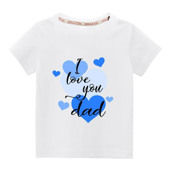 Dezsed Kids Boys Girls Summer T-Shirt Valentine's Day Cute Graphic Shirt Casual Short Sleeve Crew Neck Tee Tops 7-8 Years Clearance White