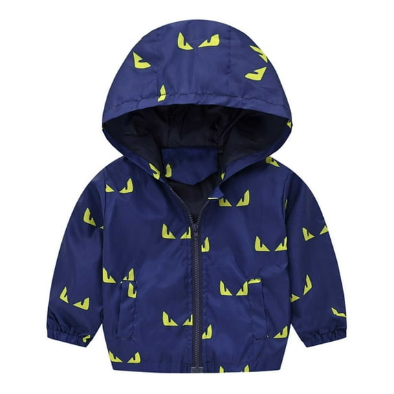 Dezsed Kids Jacket Clearance Toddler Kids Baby Boys Girls Fashion Cute Printed Flowers Car Pattern Windproof Jacket Hooded Coat Navy 3-4Years