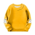 thumbnail image 1 of Dezsed Kids Oversized Sweatshirts Hoodies Crewneck Shirts Fall Outfits Casual Long Sleeve Pullover Tops 11-12 Years Yellow, 1 of 5