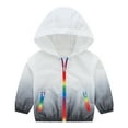 thumbnail image 1 of Dezsed Kids Rain Jacket Girls And Boys Summer Outdoor Long Sleeve Hooded Raincoats Windbreakers Sun Srotection Clothes Gray 7-8 Years, 1 of 3