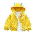 thumbnail image 1 of Dezsed Kids Rain Jacket Toddler Lightweight Breathable Hooded Raincoats Windbreaker Jacket Outwear Coat for Girls Boys Yellow 8-9 Years, 1 of 3