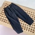 thumbnail image 1 of Dezsed Kids Toddler Cotton Elastic Waist Pants Children's Casual Pants Boys and Girls Spring Summer Fall Stretch Pants for 4-5 Years Black, 1 of 4