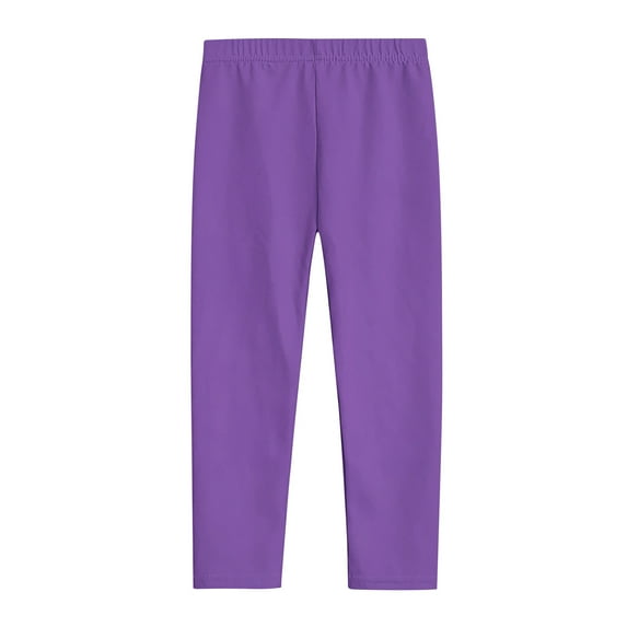 Dezsed Leggings for Girls Soft Comfortable Leggings for Kids Toddler Stretchy Tights Pants for Kids Pull on Multipack for 9-10 Years Purple