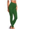thumbnail image 1 of Dezsed Leggings for Women Butt Lift High Waisted Tummy Control Yoga Pants Soft Stretch Workout Running Leggings for Women Green L, 1 of 3