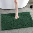 thumbnail image 1 of Dezsed Luxury Chenille Bath Rug, Extra Soft And Absorbent Bathroom Mat Rugs, Machine Washable, Non-Slip Plush Carpet Runner For Tub, Shower, And Bath Room on Clearance Green, 1 of 9