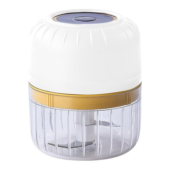 Dezsed Meat Grinder Electric Garlic Chopper Mini, Usb Charging Garlic Masher Crusher, Used for Scallion Garlic Pepper Vegetable Meat Mincer/Grinder/Puree Food 200ml) White