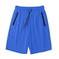thumbnail image 1 of Dezsed Men's Athletic Running Shorts Quick Dry Workout Shorts Lightweight Sports Gym Workout Exercise Shorts with Zipper Pocket Blue XL, 1 of 6