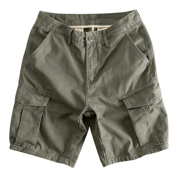 Dezsed Men's Hiking Cargo Shorts Elastic Waist Outdoor Work Shorts for Men Travel Golf Camping Casual with Multiple Pockets Dark Gray 2XL
