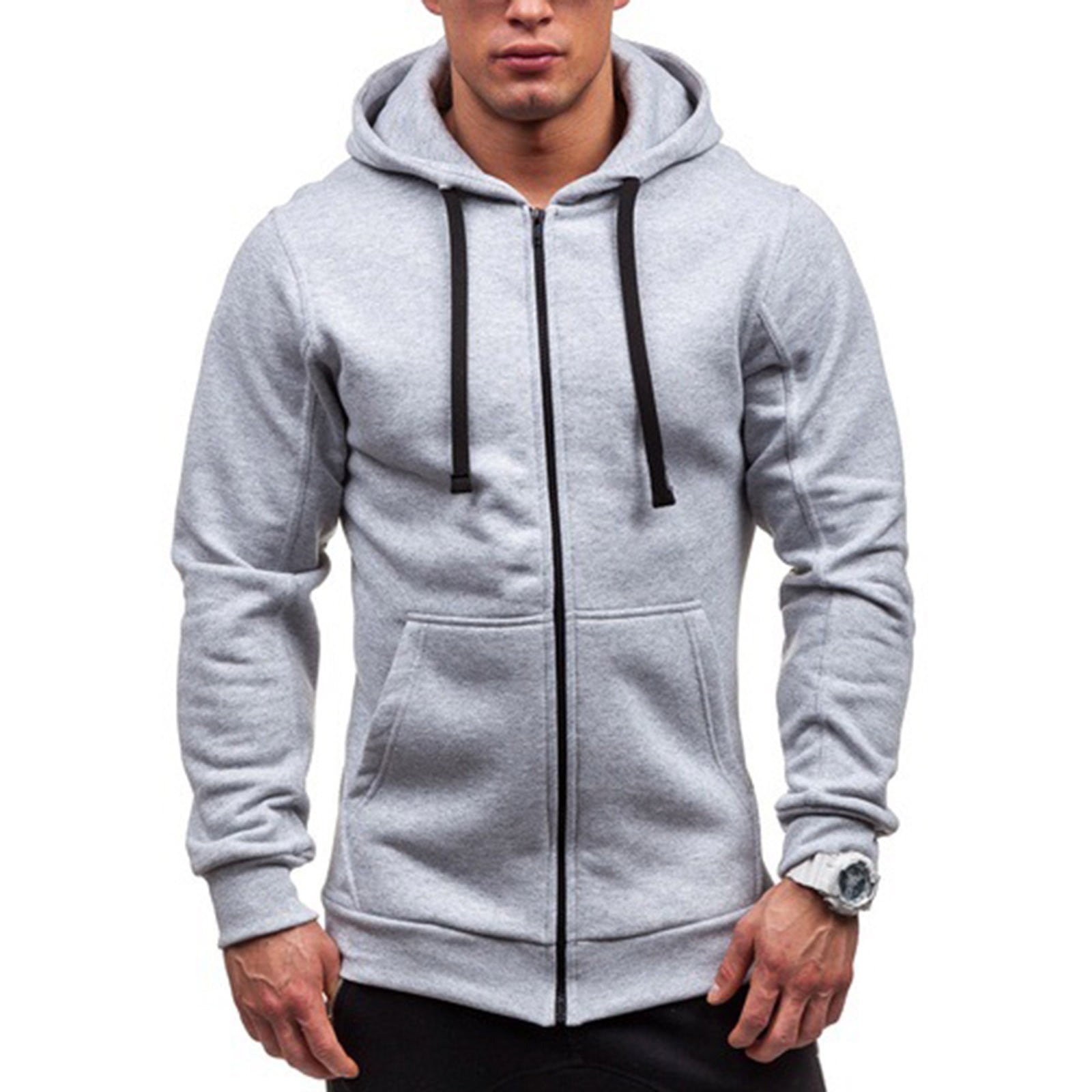 Dezsed Men's Lightweight Zipper Hoodie Sweatshirt Jacket Clearance Men