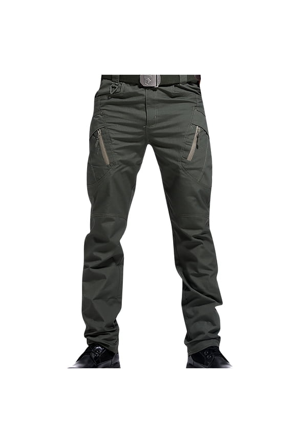 Men's Ripstop Cargo Work Pant Men's Pants Multiple Pockets Cargo Trousers Work Wear Cargo Pocket Green S