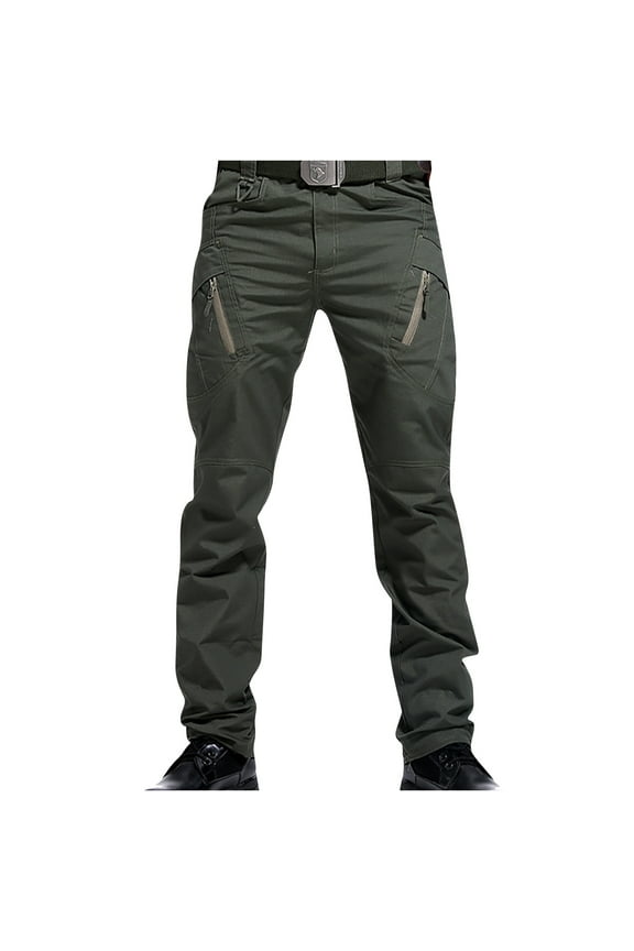 Men's Ripstop Cargo Work Pant Men's Pants Multiple Pockets Cargo Trousers Work Wear Cargo Pocket Green XXL