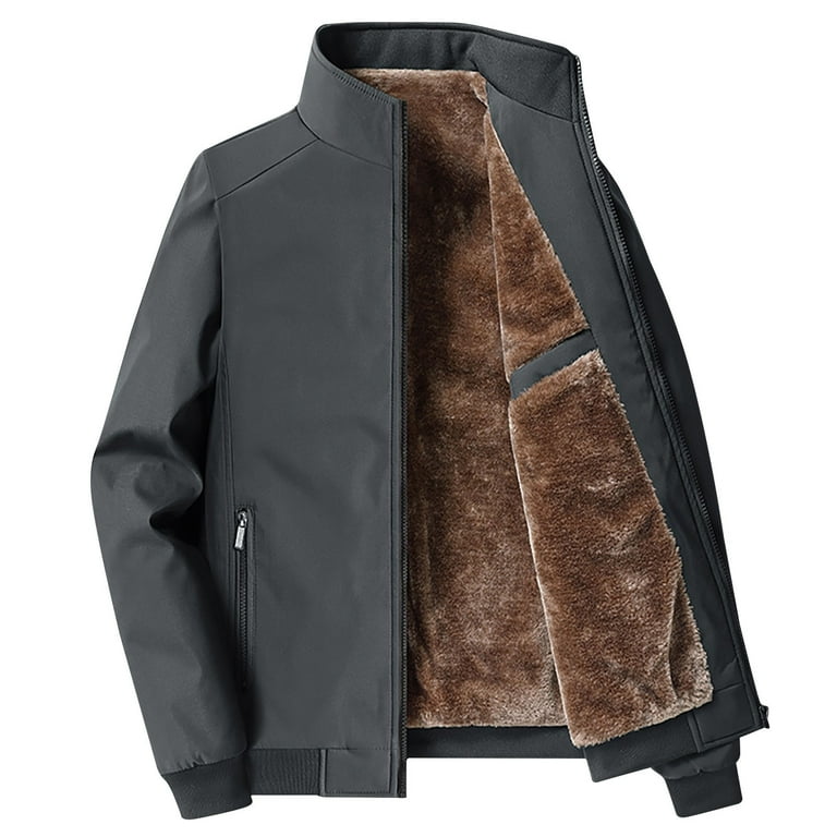 Simple Plush Splicing High Collar Zipper Jacket Simple Plush Splicing High Collar Zipper Jacket