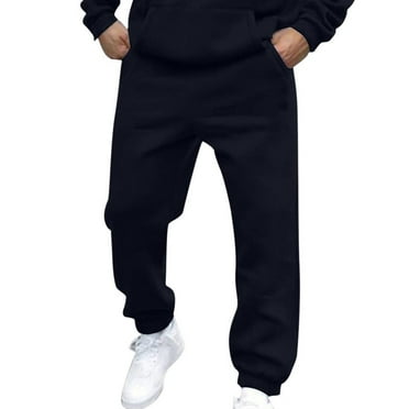Dezsed Mens Jogging Casual Drawstring Pants Joggers Sweatpants Active Athletic Workout Sweatpants for Men Dark Blue L on Clearance