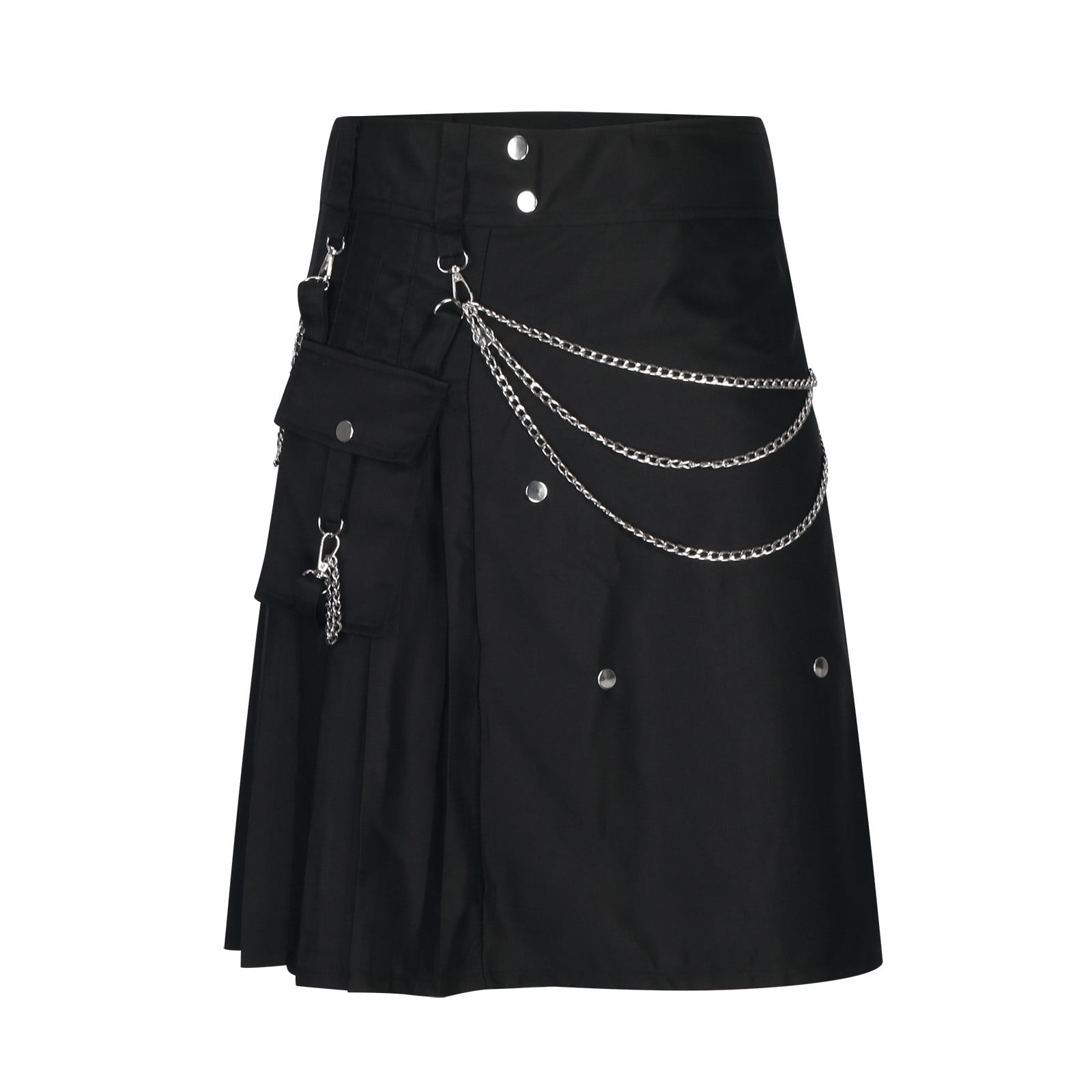 Kilt utility in twill nero 16/12 di cotone pesante - Tasche cargo scozzesi KILT PER UOMO - Kilt sportivo su ordinazione - 9 colori - Italia Kilt utility in twill nero 16/12 di cotone pesante - Tasche cargo scozzesi KILT PER UOMO - Kilt sportivo su ordinazione - 9 colori - Italia