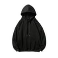 thumbnail image 1 of Dezsed Mens Oversized Hoodies Midweight Fleece Sweatshirt, Casual Long Sleeve Pullover Hooded Sweatshirt for Men Black XL Items, 1 of 1