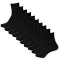 thumbnail image 1 of Dezsed Mens Socks Men's Socks Business Casual Pure Color Simple Fashion Socks 10 Pairs Black, 1 of 5