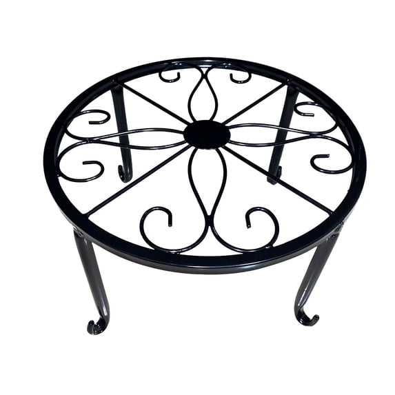 Dezsed Metal Plant Stands for Flower Pot, Heavy Duty Potted Holder, Indoor Outdoor Metal Rustproof Iron Garden Container Round Supports Rack for Planter, Black
