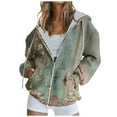 thumbnail image 1 of Dezsed Oversized Zip Up Hoodie for Women Casual Loose Drawstring Long Sleeve Fleece Hooded Sweatshirts Plus Size Hoodies Green XXL on Clearance, 1 of 3