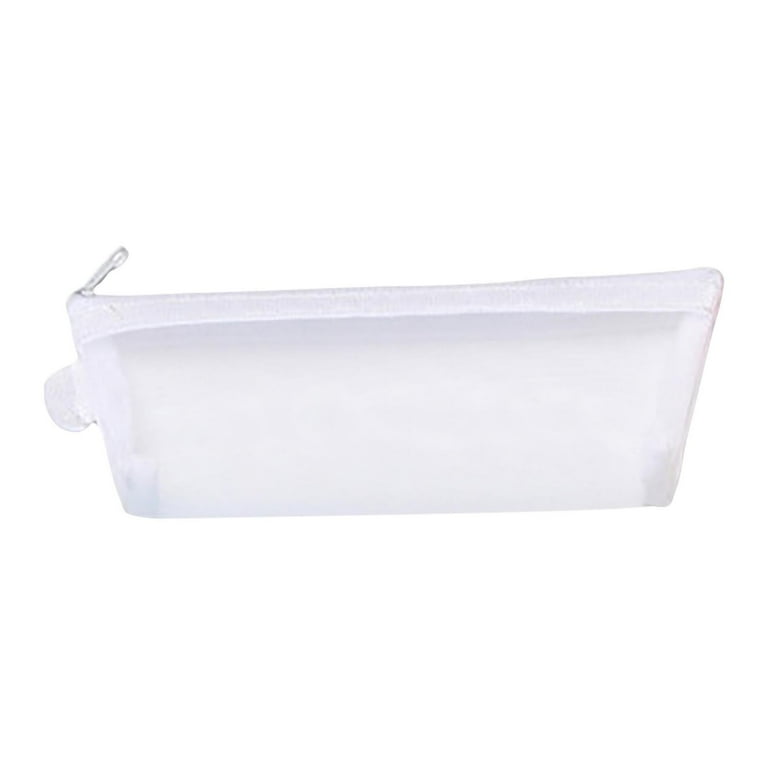 Dezsed Pencil Pouch School Supplies Pencil Case Student Pencil Bag Coin Bag  Cosmetic Bag Office Stationery Storage Bag Youth School White