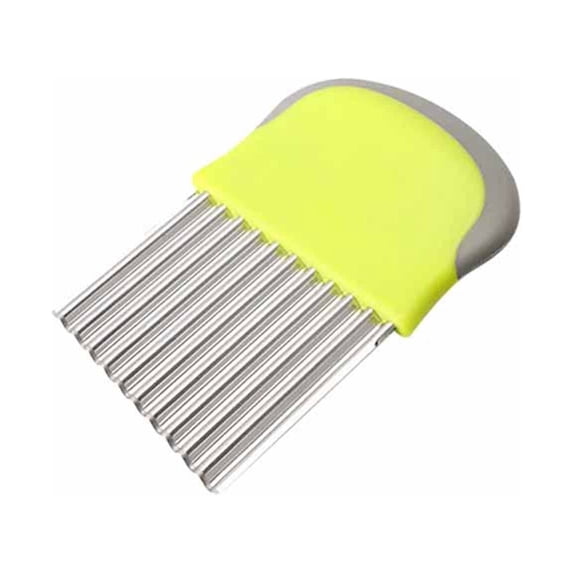 Dezsed Stainless Steel Wave Cutter Potato Cutter For Potatoes, Wrinkles, Potato Chips Vegetable Blade With Wave For Vegetables, Potatoes And s Green