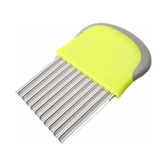 Dezsed Stainless Steel Wave Cutter Potato Cutter For Potatoes, Wrinkles, Potato Chips Vegetable Blade With Wave For Vegetables, Potatoes And s Green