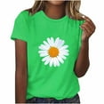 thumbnail image 1 of Dezsed T Shirts for Women Summer Basic Tops Plus Size Loose Girl Short Sleeve Graphic Casual Tees Shirts Green L on Clearance, 1 of 3